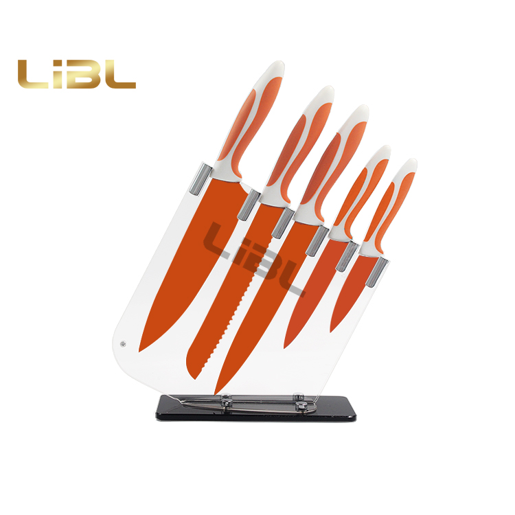 6pcs Knife set with non-stick coating