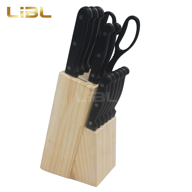 14pcs knife set with wooden block
