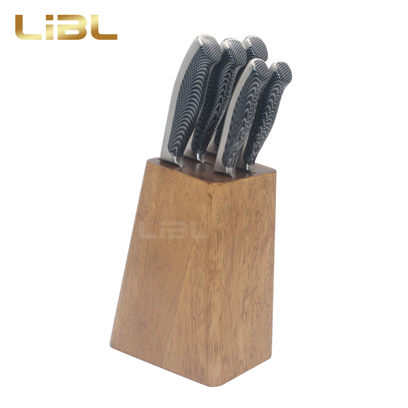 Forged knife with decal printing on handle