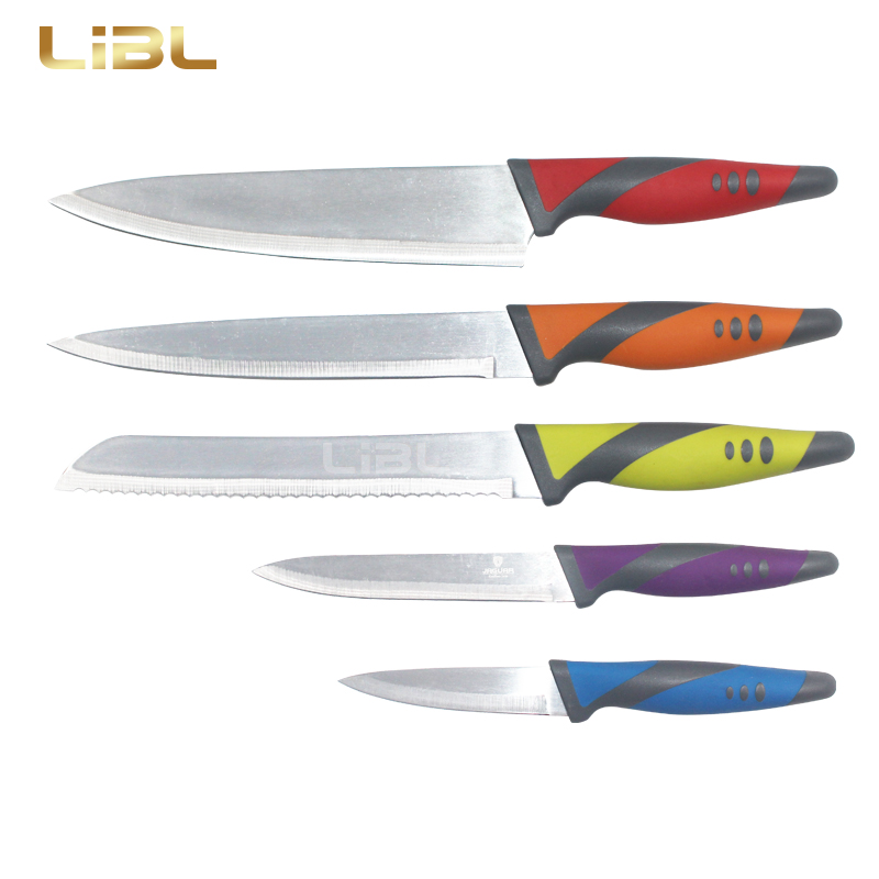 Knife set with TPR handle