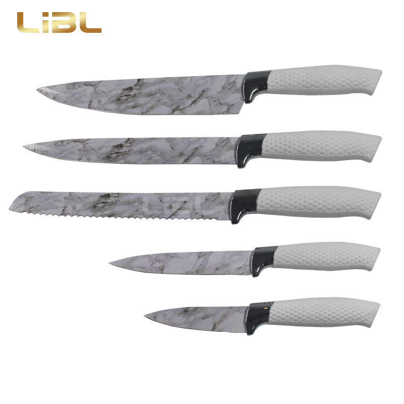 Marble printing knife set
