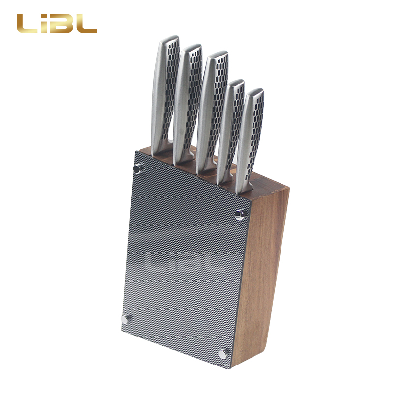 Anti-slip design hollow handle knife set