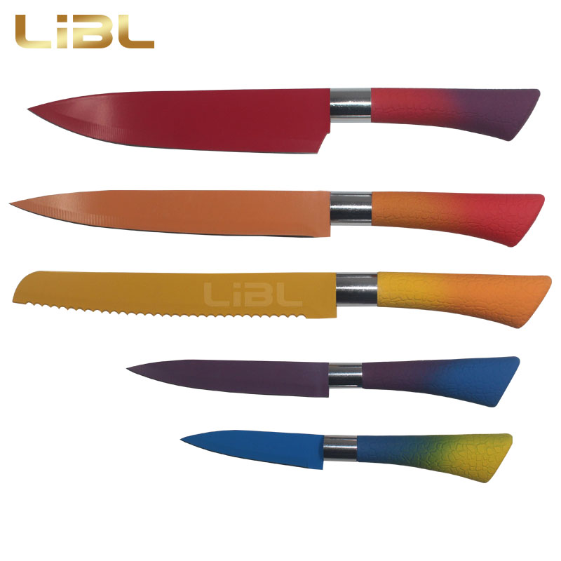 Non-stick coating knife set