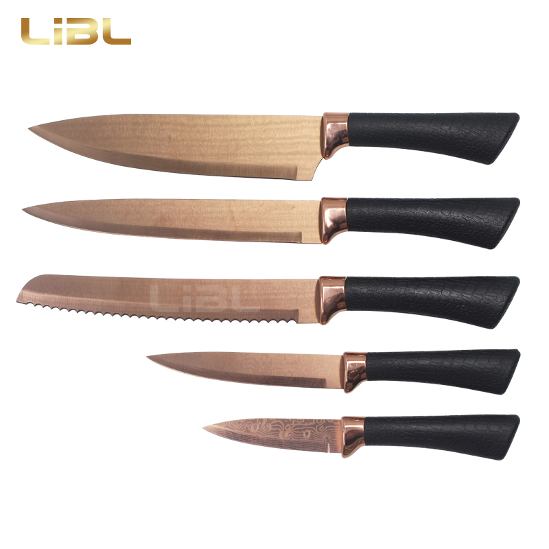 Titanium plating knife with laser pattern