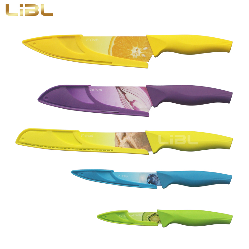Decal printing knife with blade protector