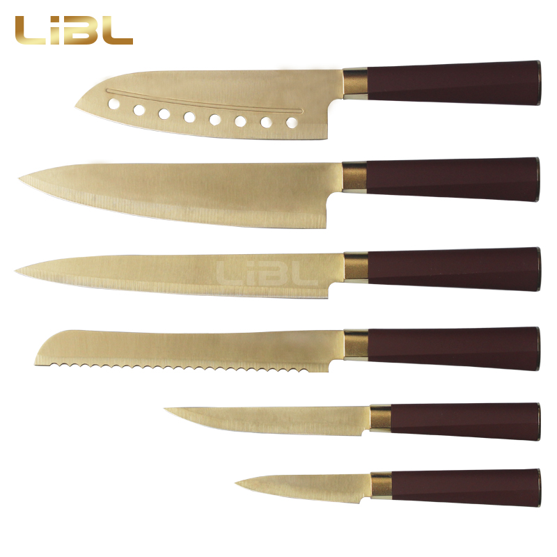 Titanium plating knife set