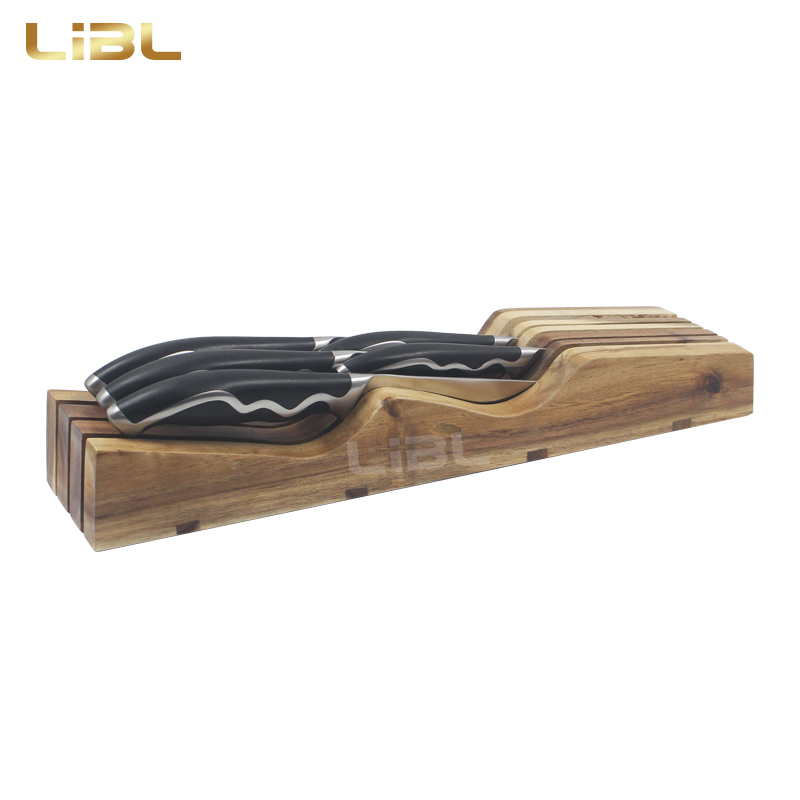 Forged knife set with sharpener block