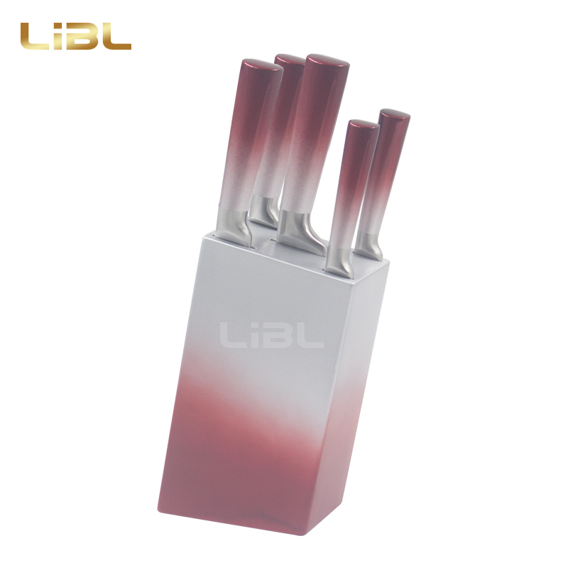 Hollow handle knife set with coating handle