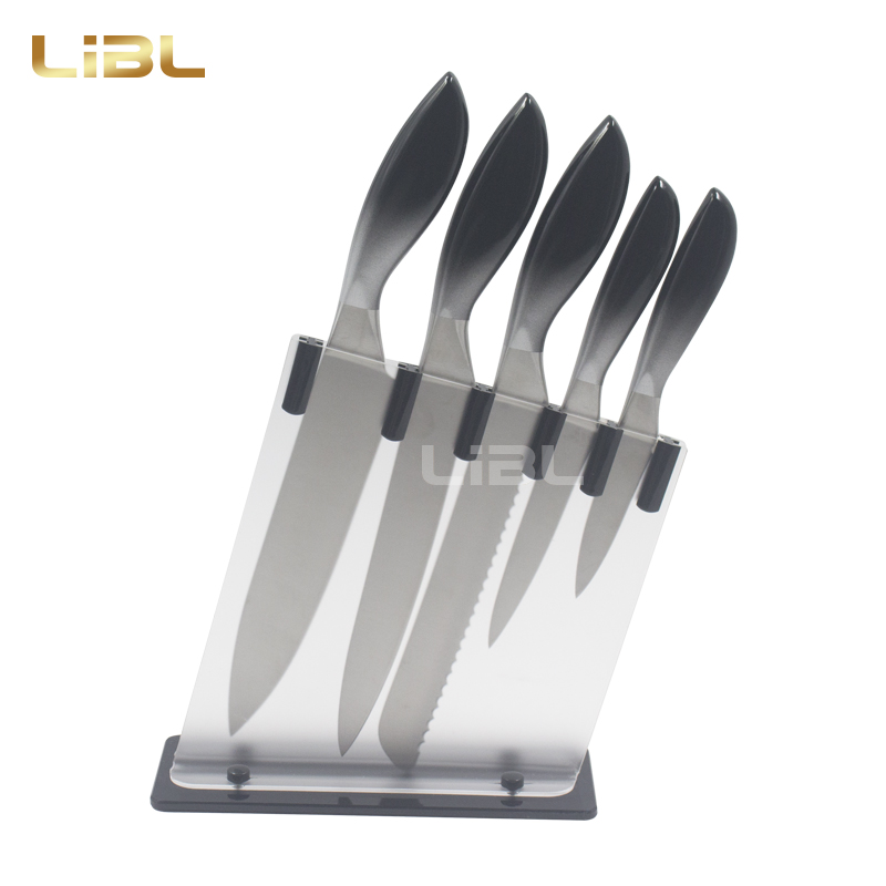 Hollow handle knife set with coating handle