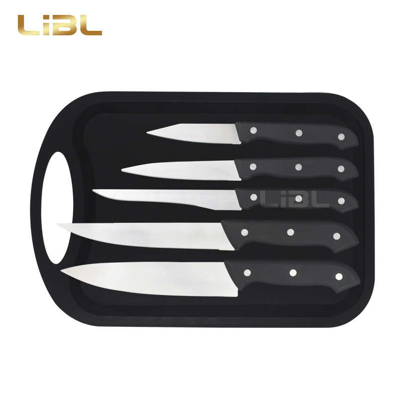 Promotional knife set with cutting board