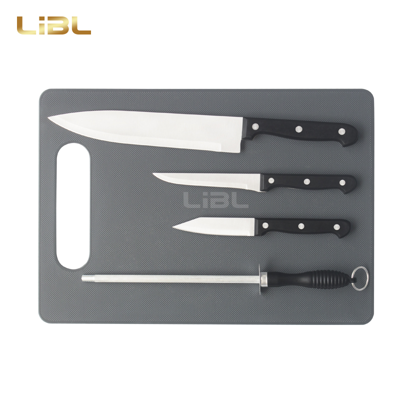 Promotional knife set with cutting board