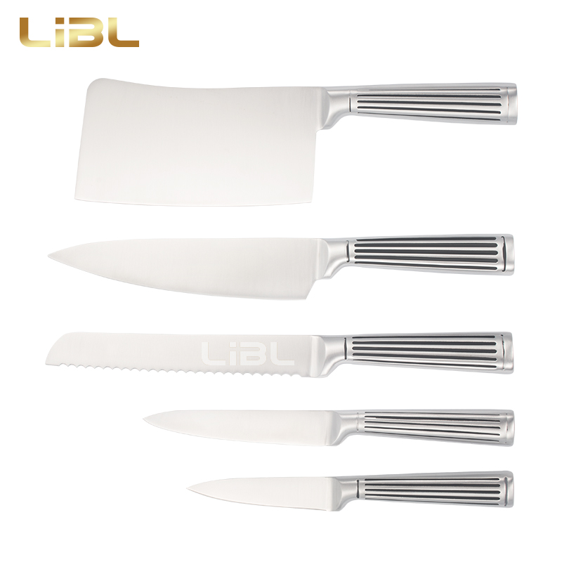 Hollow handle knife anti slip design