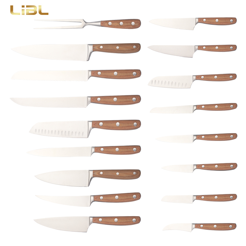 Pakka wooden handle forged knives
