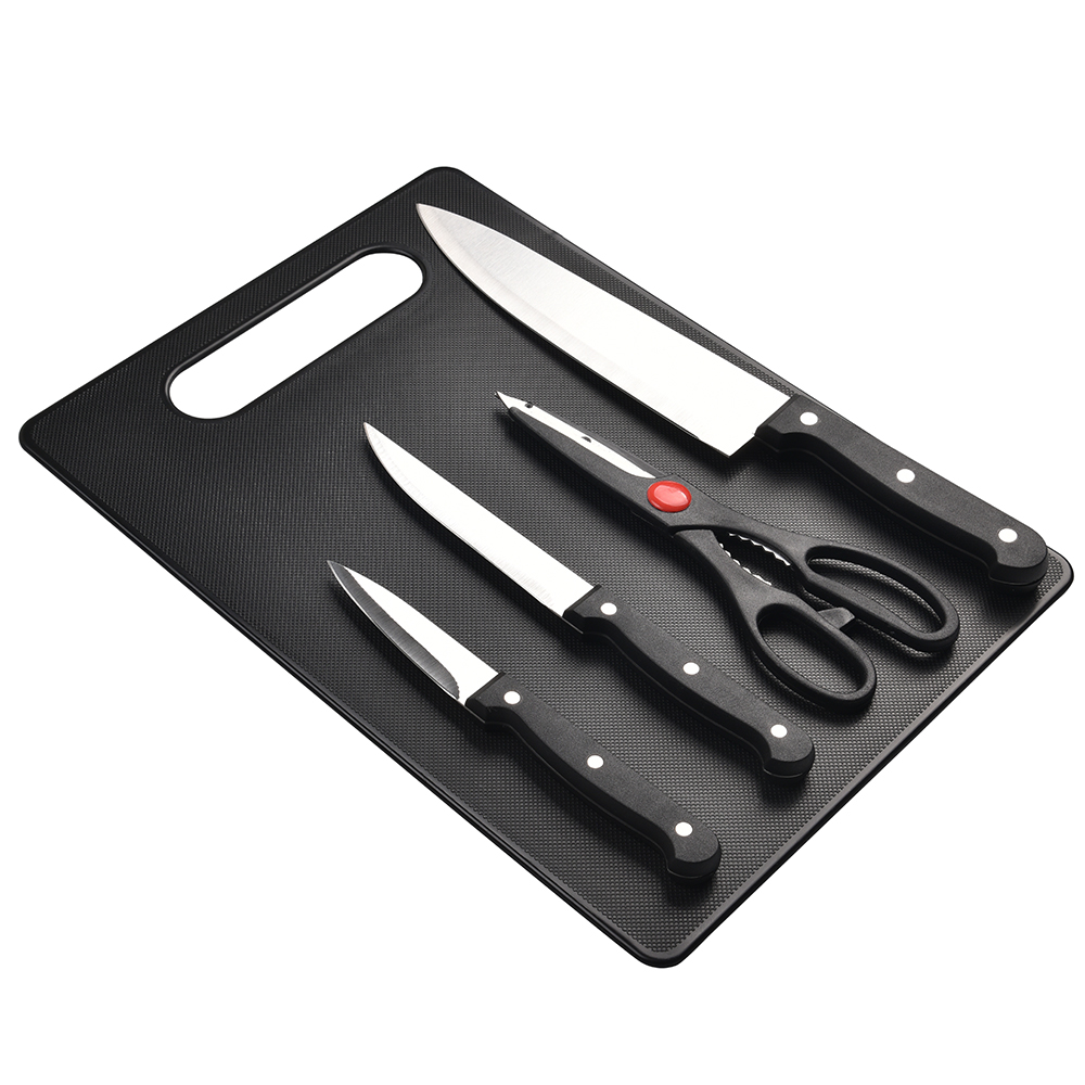 Knife set with cutting board