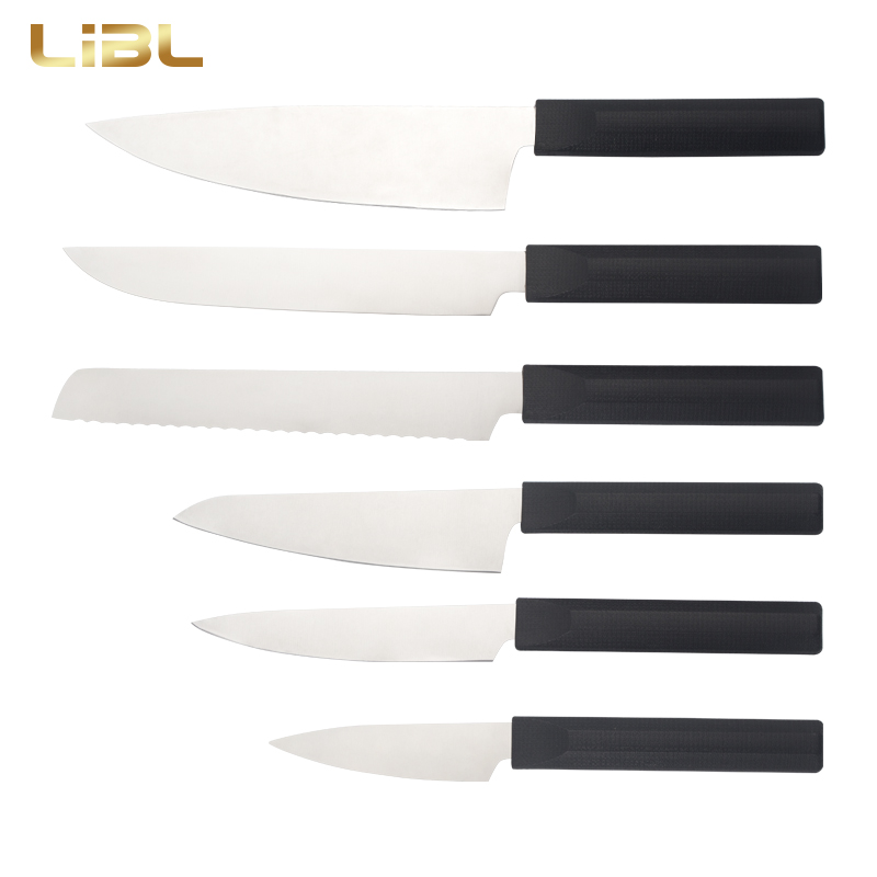 Japenese style knives with anti-slip handle