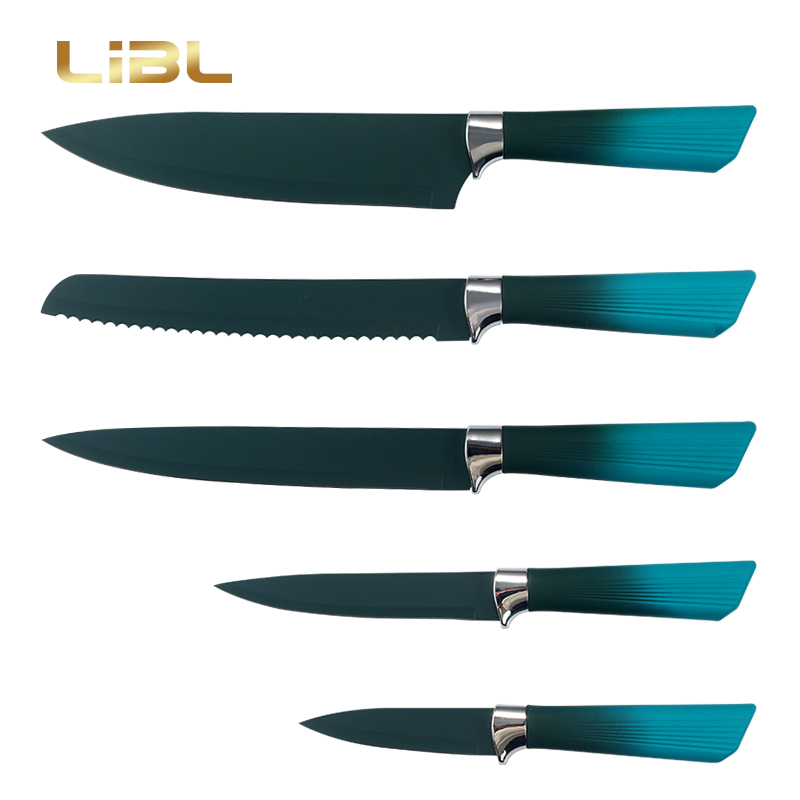 Coating hanlde non-stick knife set
