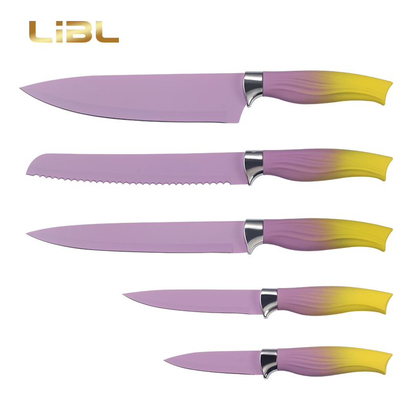 Non-stick coating kitchen knife set
