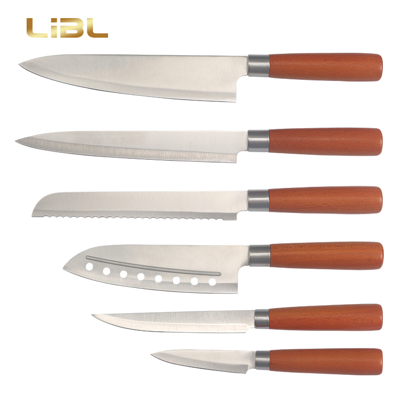 Wooden handle knives