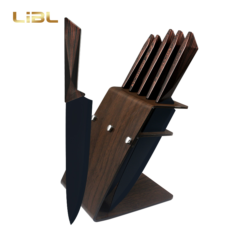 Knife set with arcylic holder