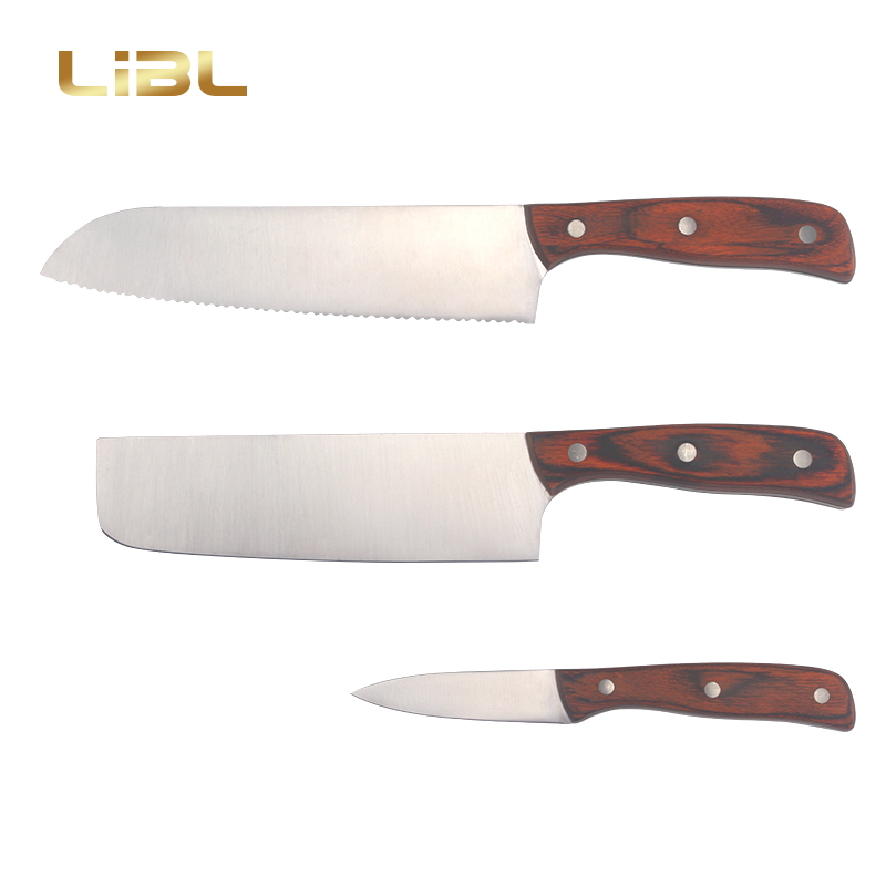Pakka wood handle knives