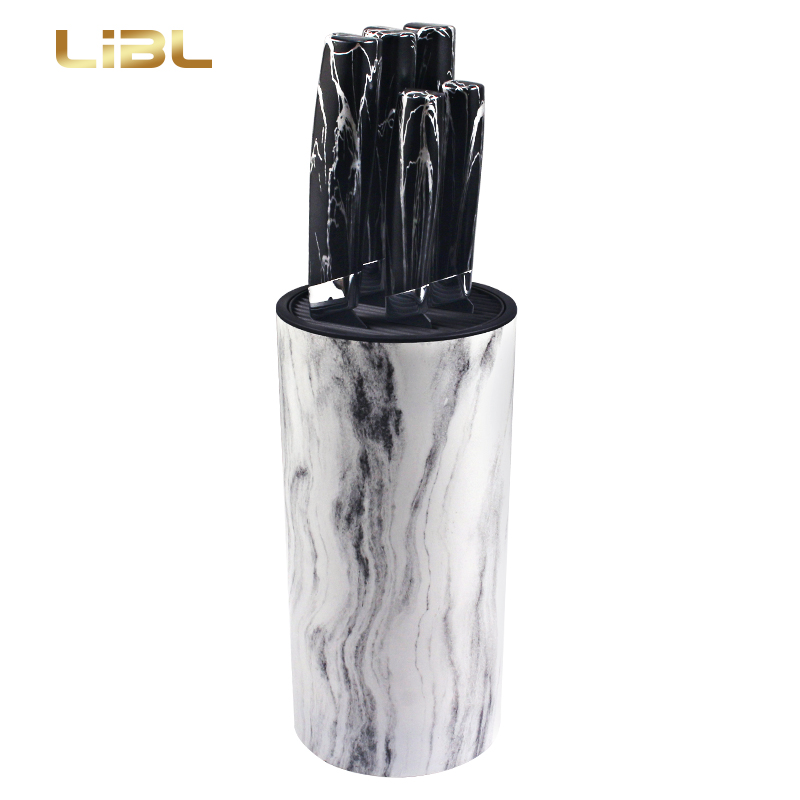 Marble design knife set