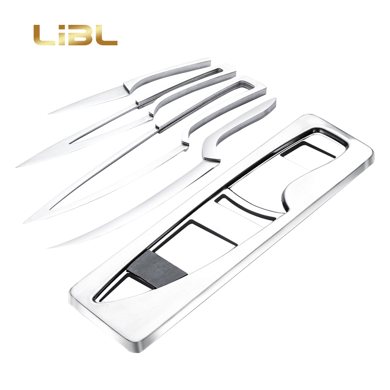 S/S knife set with holder