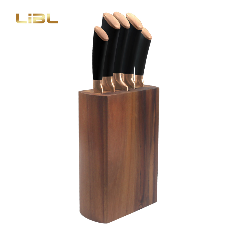 Rose gold Ti-Ni plating knife set