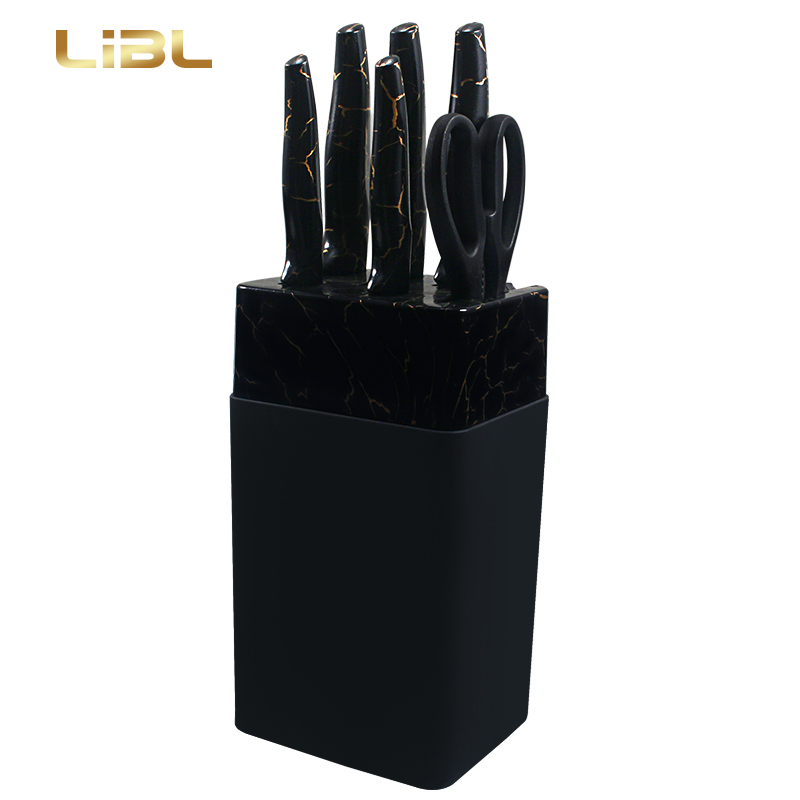 Marble design knife set