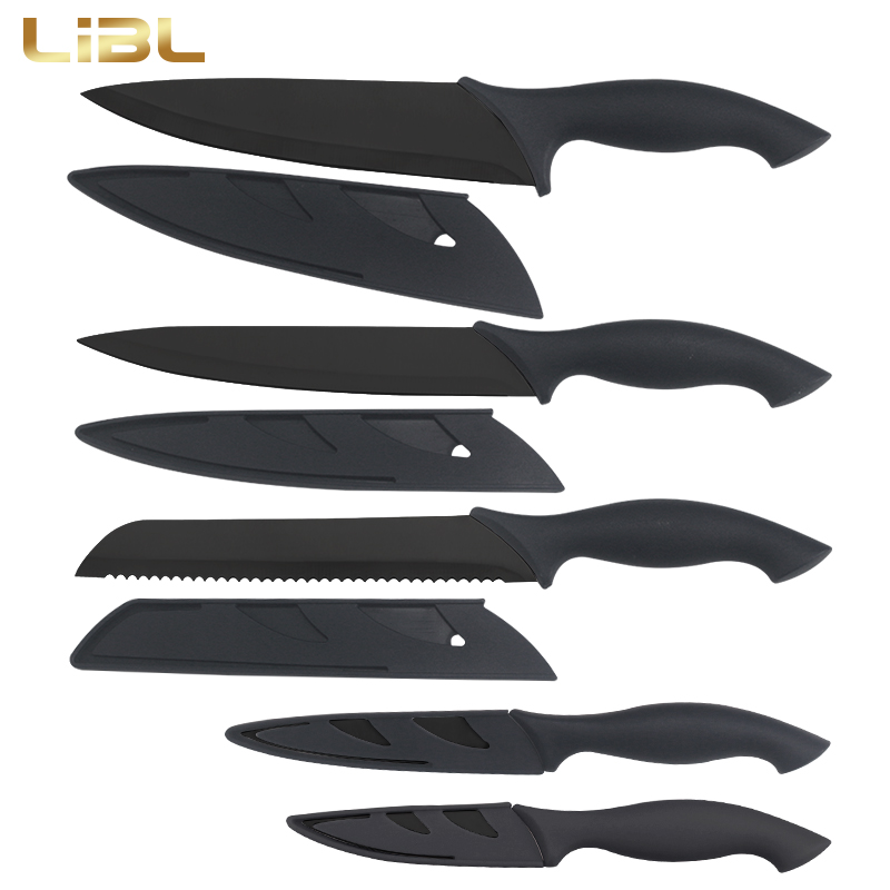 Non-stick coating knives with blade cover