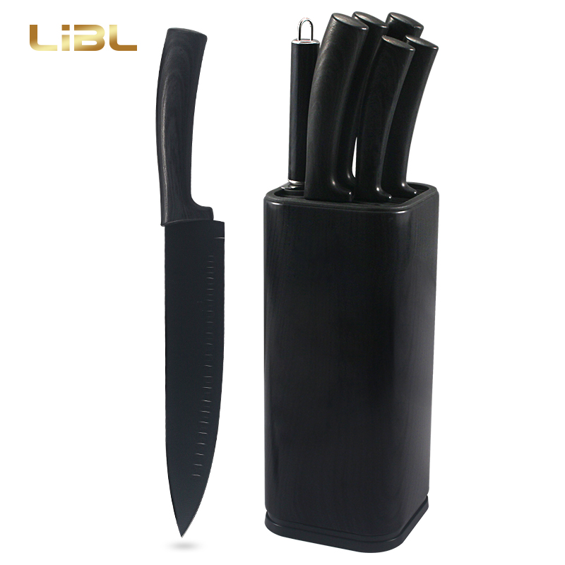 Grey wooden decal printing knife set