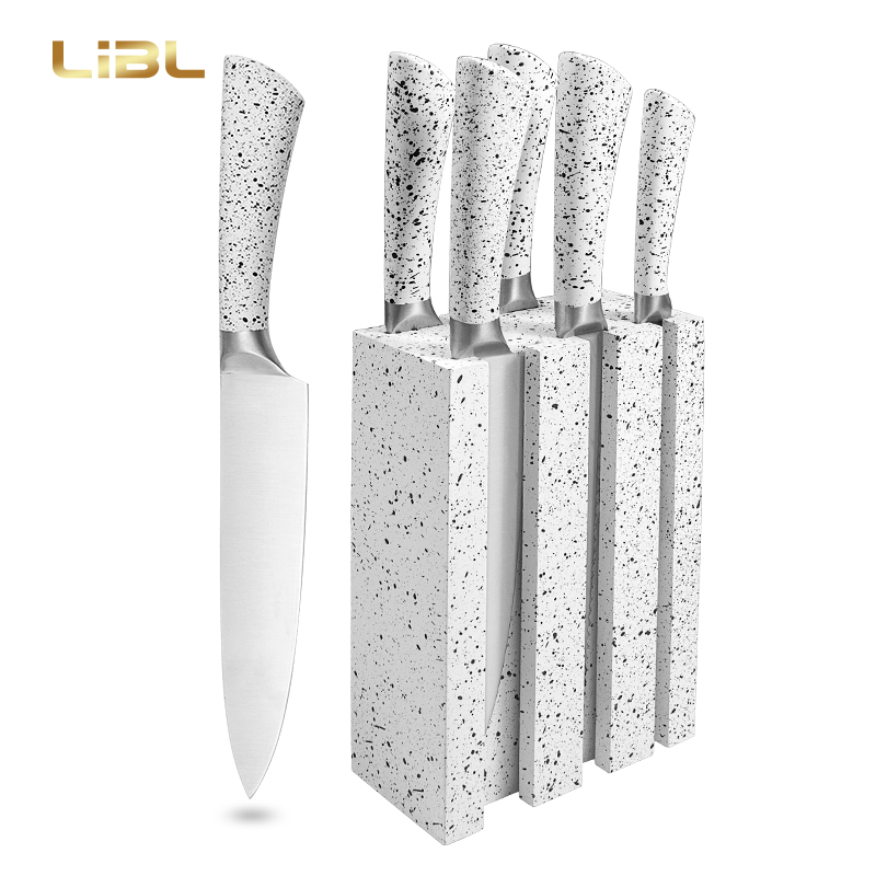 6pcs Knife set with marble coating